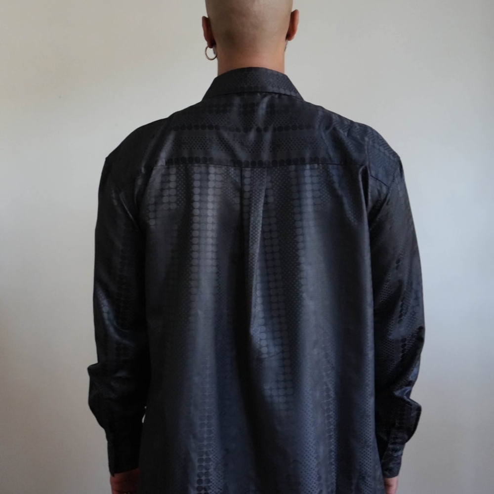 Marche Rue Dix Gamble Noir Satin Jacquard Shirt/Pants - Picture 8 of 15